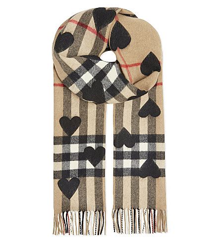 burberry scarf with black hearts|most popular Burberry scarf.